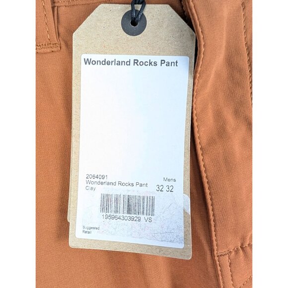 Prana Pants Mens 32x32 Clay Wonderland Rocks Belted Hiking Pant NWT $120 - Picture 3 of 5